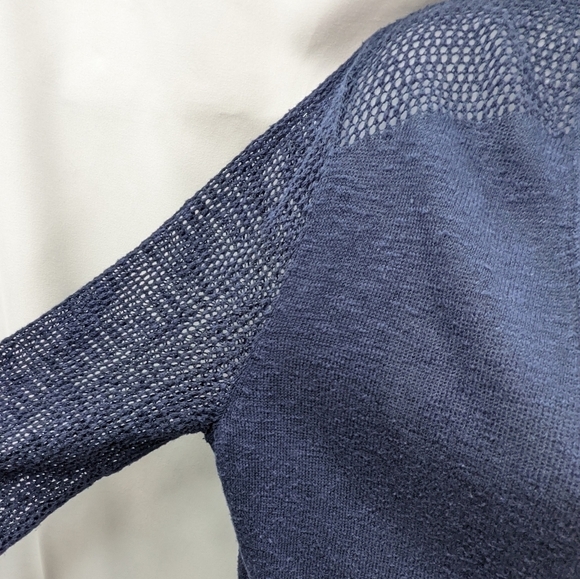 Lucky Brand Burnout Open Knit Cardigan Sz S - Picture 4 of 11